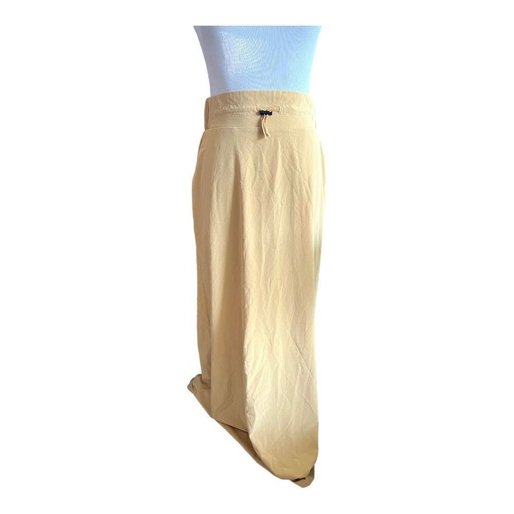 Womens Stylus Mustard Toggle Drawstring Luxe Maxi Skirt - Sz S